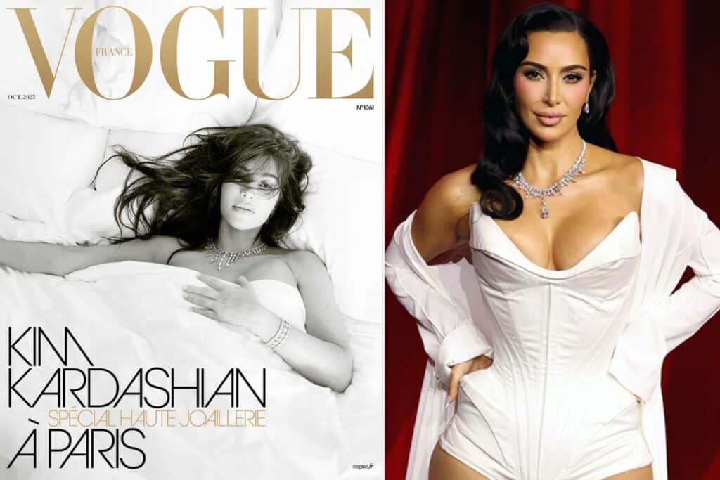 Kim Kardashian's Daring French Naked Vogue Cover