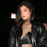 Kylie Jenner Leather Skirt