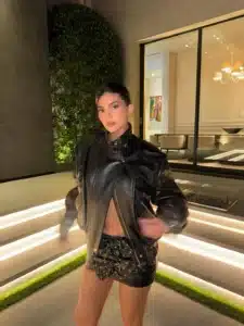 Kylie Jenner Leather Skirt
