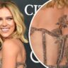 Scarlett Johansson's Secret Back Tattoo