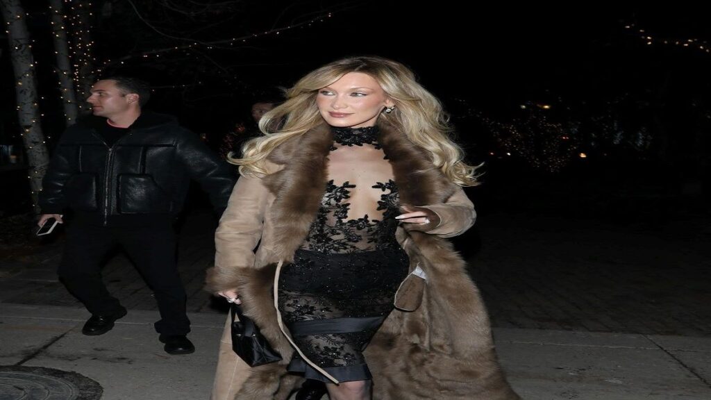 Bella Hadid's Bold, Naked Revealing Outfit For Après-Ski Fashion