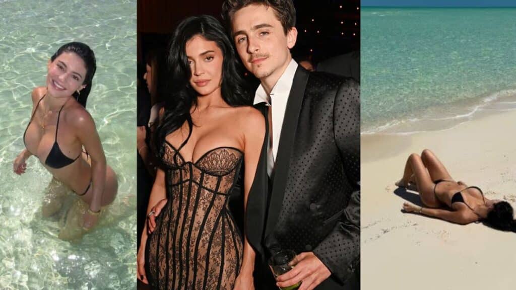 Kylie Jenner and Timothée Chalamet on Beach