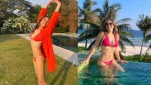 Elizabeth Hurley's Bikini Look At 60