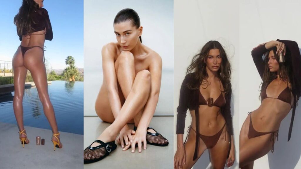 Hailey Bieber's New Bikini Look Goes Viral in Rhode's New Photoshoot