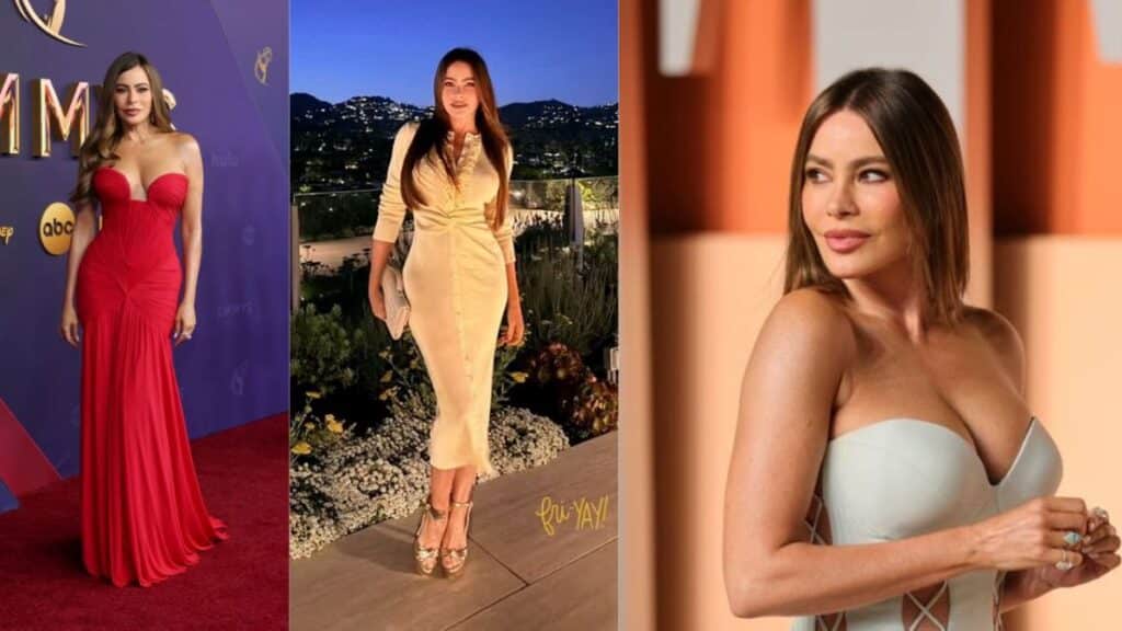 Sofia Vergara’s Semi-Sheer Dress And Gold Platform Heels
