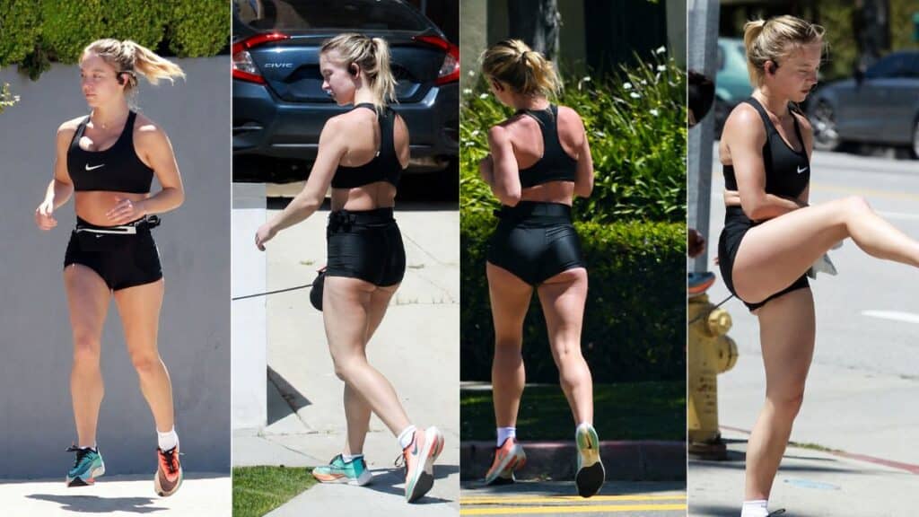 Sydney Sweeney in gym outfit