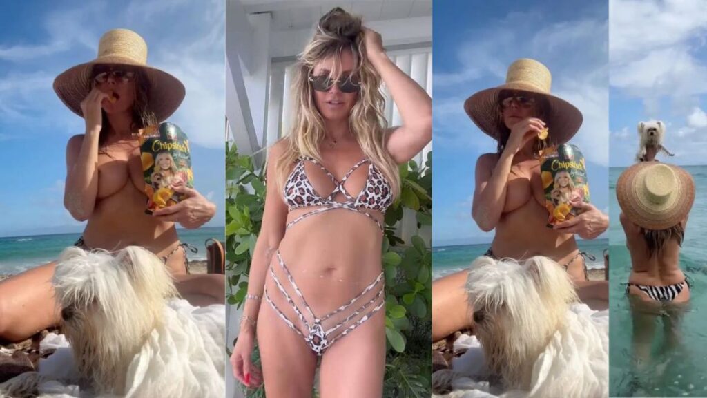 Heidi Klum Bikini Top Beach Post Goes Viral