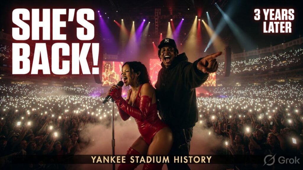 Rihanna Returns at Jay-Z's Yankee Stadium Concert