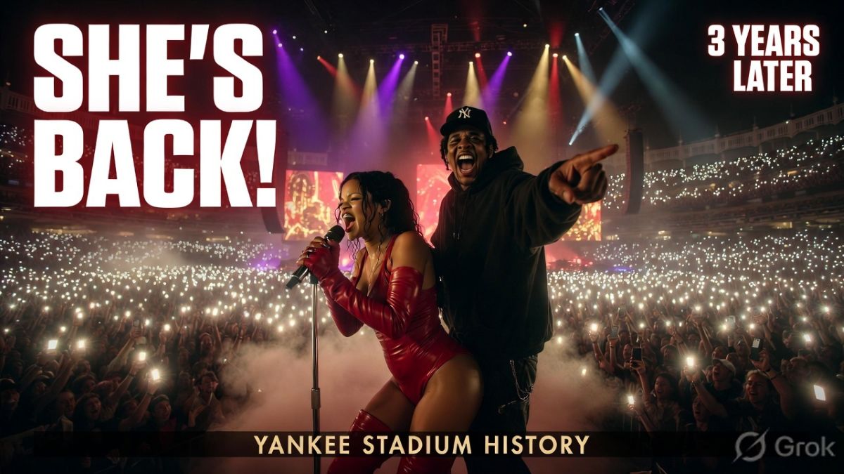 Rihanna Returns at Jay-Z's Yankee Stadium Concert