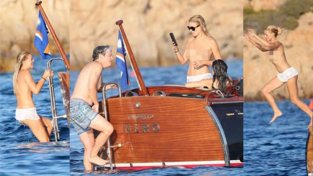Brooks Nader strips topless in Itly Brooks Nader strips topless in Italy