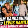 Kim Kardashian and Lewis Hamilton share summer holiday